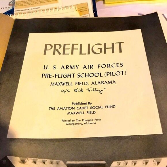 Ephemera WW II Preflight class 44-J Maxwell Field Army Pilot - Picture 3 of 5